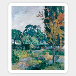 Landscape With Tower by Paul Cezanne Sticker